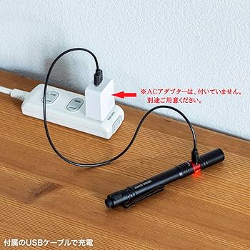 Amazon.co.jp: pa-man ペン型LEDライト USB充電/電池対応 懐中